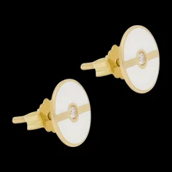 White Large Discs Earrings
