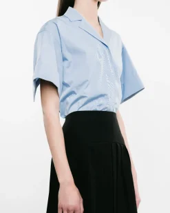 Wool Canvas Pleated Skirt