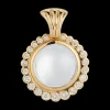 Yellow Gold Diamond Looking Glass Pendant