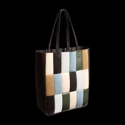 Zoe Patchwork Leather Tote Bag